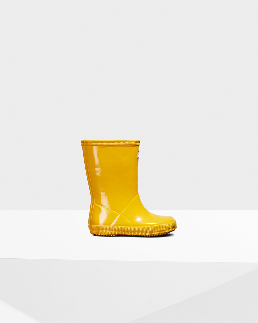 Hunter Original First Classic Gloss Rain Boots - Clearance Kids Yellow - RUJIBC816